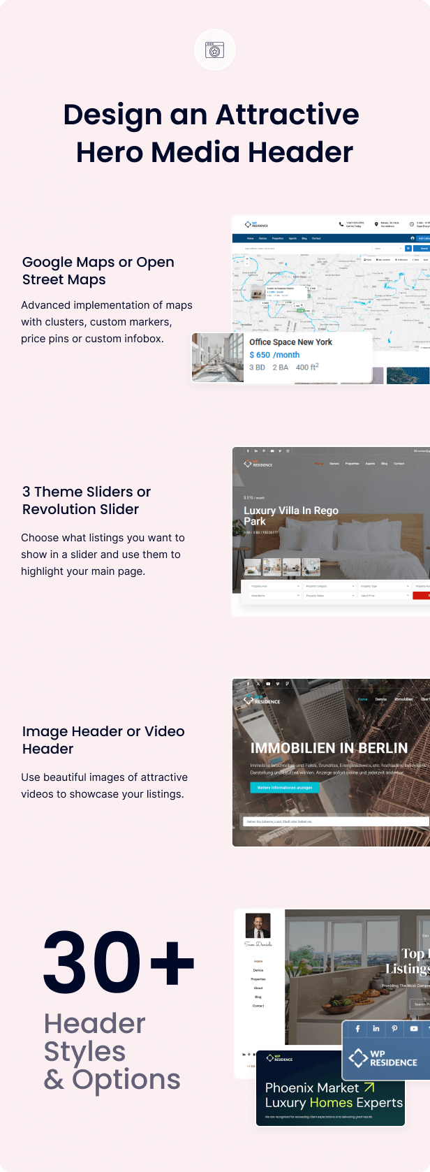 wpresidence features