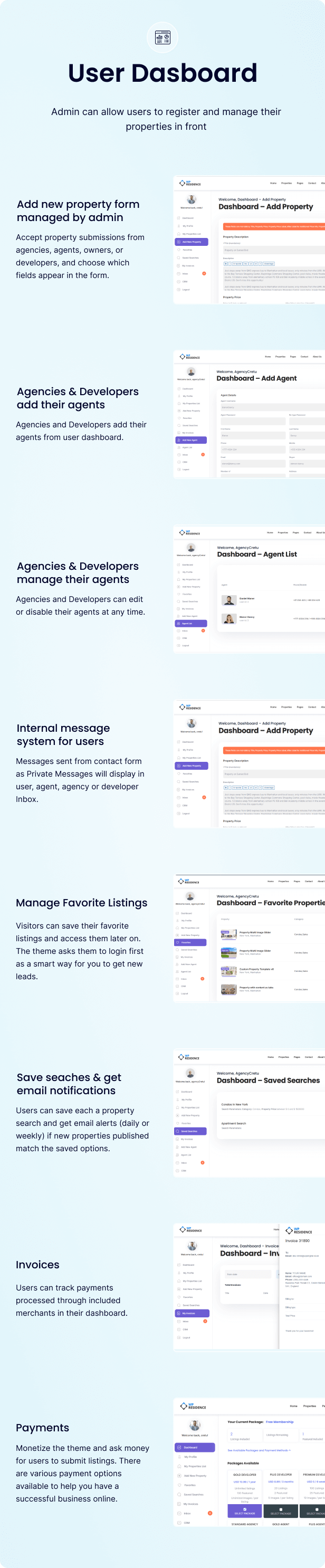wpresidence features