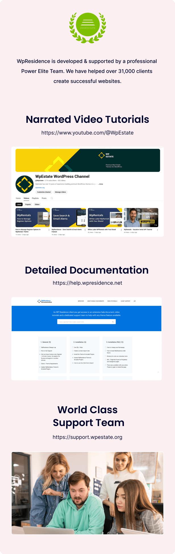 wpresidence features