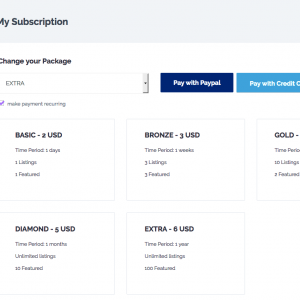 create paid membership packages for submissions